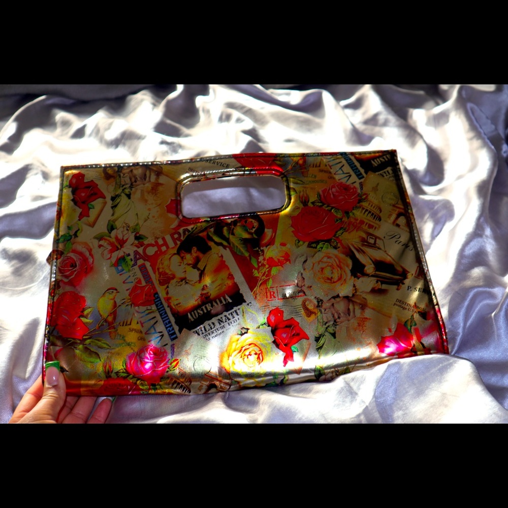 A Statement Floral Clutch